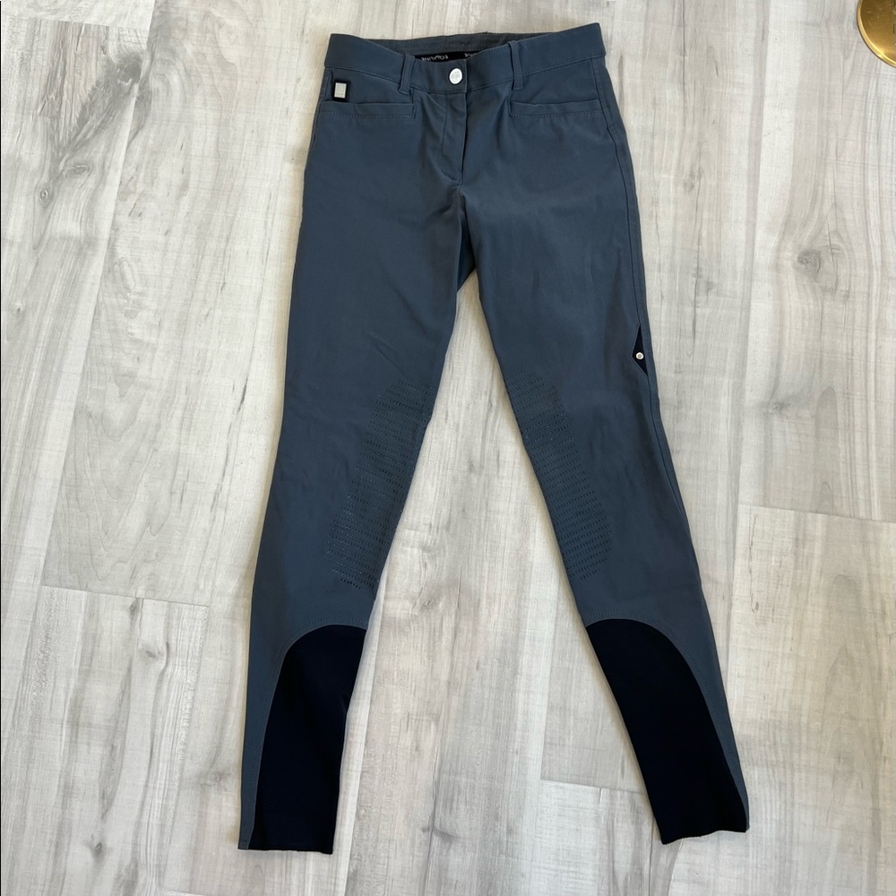 Equiline Ash Womens Breeches with X Grip Knee Patch. Size 42. Grey.